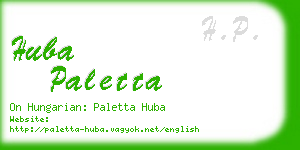 huba paletta business card